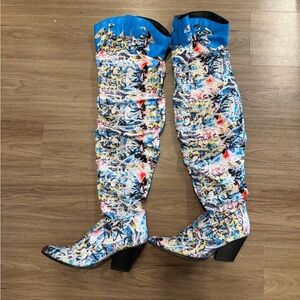 Colorful Abstract Women's Boots